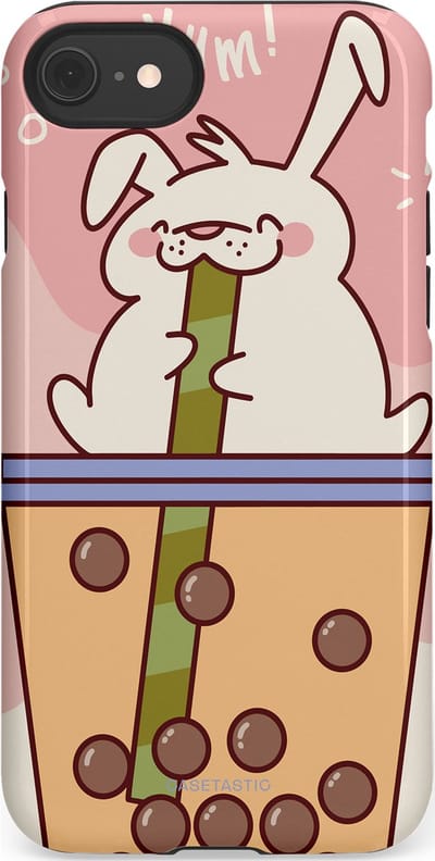 Casetastic Hoesje Geschikt voor Apple iPhone 7/8/SE - Stijlvolle Beschermende Duo-layer Case - Bubble Tea Genot