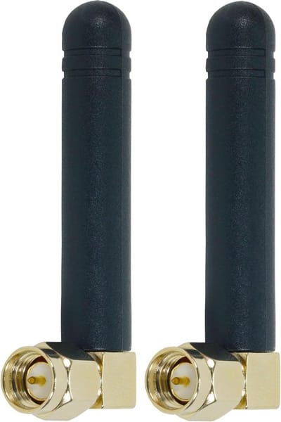 Mini WiFi Antenne - Signaal Antenne - Signaal Verbeteren - 90 Graden Connector - 4.7 cm - Zwart