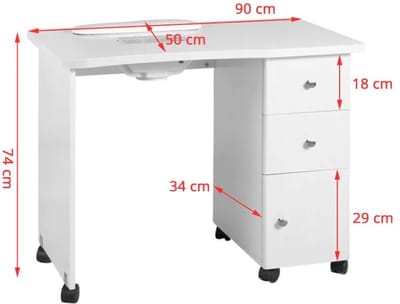 Cosmetische bureau - Manicuretafel met afzuiging - Werktafel Nagelstyliste - Manicure