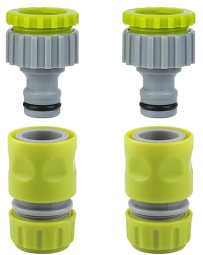 Set van 4 Tuinslangverbindingen voor Snelkoppeling
