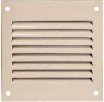 Europlast metalen ventilatierooster vierkant beige 100 x 100mm - MR1010Y