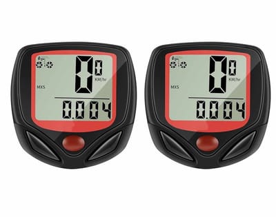Fietscomputer - Snelweg-snelheidsmeter - 2-pack - Draadloos - Eenvoudig te installeren - Draagbaar - Fietsuitrusting