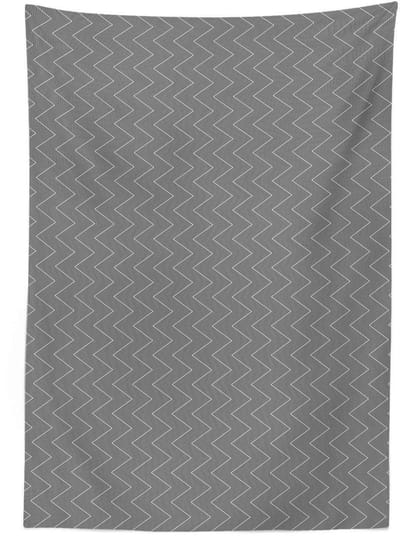 ABAKUHAUS Geometrisch Tafellaken – Zigzag zwart-wit – 140×170 cm – Wasbaar