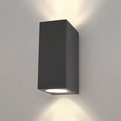 Ledvion - LED Wandlamp Antraciet - GU10 - IP54