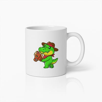 Schattige Cowboy Alligator Mok – Leuke Cartoon Dieren Koffiebeker voor Kinderen en Volwassenen