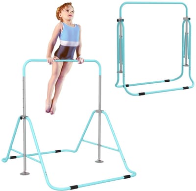 M-Goods - Turnrek Kinderen - Verstelbaar Duikelrek - Gymnastiekstang - Inklapbaar - Vanaf 3 Jaar - Max. 50 kg