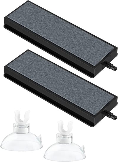Aquarium Lucht Diffuser Cube 10 cm met Zuignap Accessoires voor Nano Luchtpompen en Kleine Aquaria, Set van 2