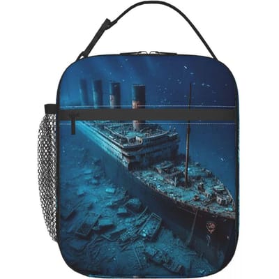 RMS Titanic Geïsoleerde Lunchtas voor Vrouwen Kantoor Koeltas Thermische Voedselbox Tote Draagbare Lunchboxen Container One Size black