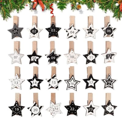 Dailygoody - Adventskalender van hout - Decoratieve