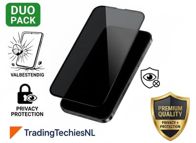 Privacy Screenprotector iPhone 17 Pro Max – 2 Stuks Duo Pack – Anti-Spy Beschermglas, 9H Gehard Glas, Anti-shock, Krasbestendig, Case-Friendly
