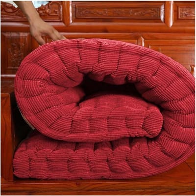 Bankkussen Rechthoekig - Zitkussen Tuin - Buiten Zitten - 7-9 cm Dik - 40x140 cm - Rood