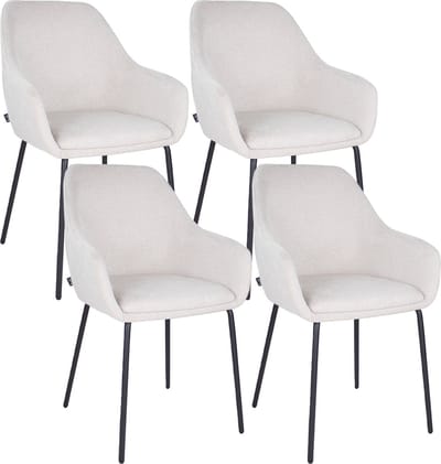 Set van 4 Kick eetkamerstoel Guus - Champagne