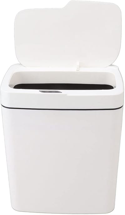 Dailygoody - Automatische vuilnisemmer - Sensor vuilnisbak - Geur- en bacteriebestendig - Wit - Inductie afvalbak - Voor in de keuken - Compact formaat