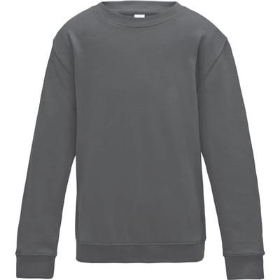 Just Hoods - AWDis Sweat Kinder - Storm Grey (Solid) maat 9/11 (L)
