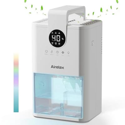 Draagbare Luchtontvochtiger 1000 ml met Nachtlampje en Fluisterstille Werking