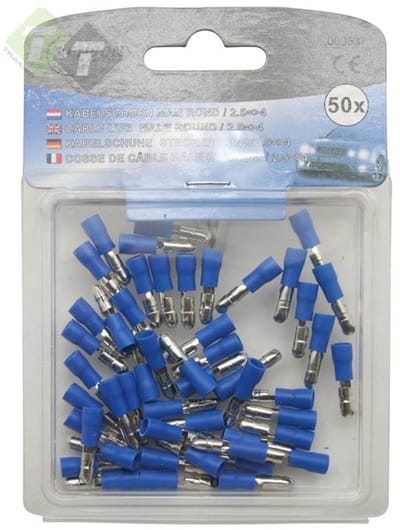 kabelschoen blauw - 50 delig rond man