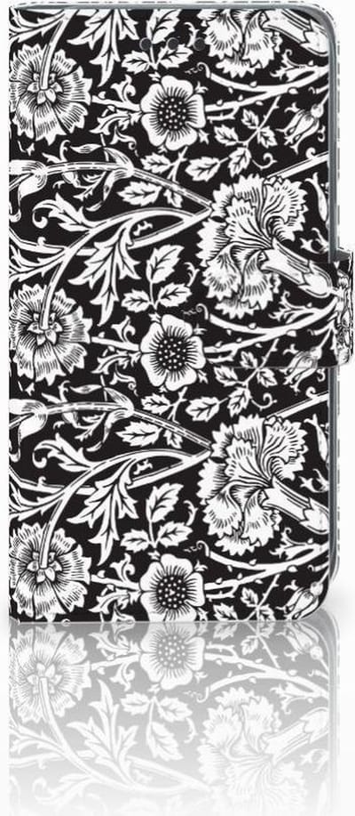 Apple iPhone Xr Hoesje Black Flowers