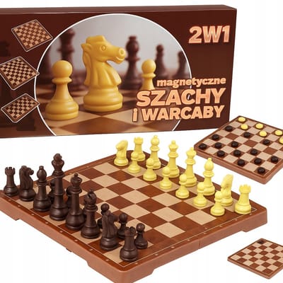 Magnetische Schaken en Dammen 2-in-1 Klassiek Reisspel