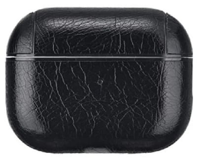 WiseGoods Luxe Leren Hoesje Geschikt Voor Apple AirPods Pro 2 - Beschermcase - Oordopjes Case - Beschermhoes Oordoppen - Zwart
