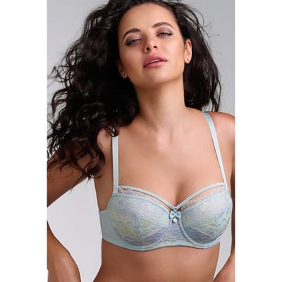 Marlies Dekkers Mariposa Sparkling Iridescent Aqua Balcony Bra Size: 70B | Bras Outlet | Dames | Blauw
