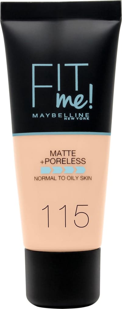 Maybelline Fit Me Matte & Poreless Foundation - 115 Ivory - 3 x 30 ml - Voordeelverpakking