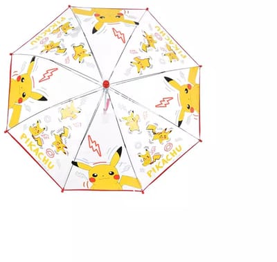 Pokémon Kinderparaplu Rood – Pikachu Transparante Paraplu voor Kinderen – 72 cm