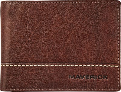 Maverick rough gear - portemonnee - billfold - volnerf buffelleder - RFID - bruin