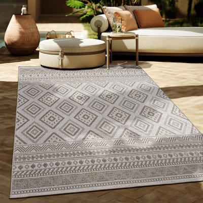 Paco Home In-& Outdoor Vloerkleed Balkon Terras Keukenvloerkleed Modern Boho Ethno Patroon 120x160 cm