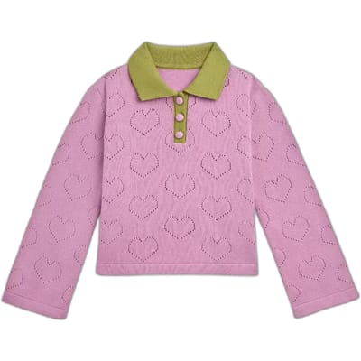 Katoenen biologisch langemouwen polo kind Happymess