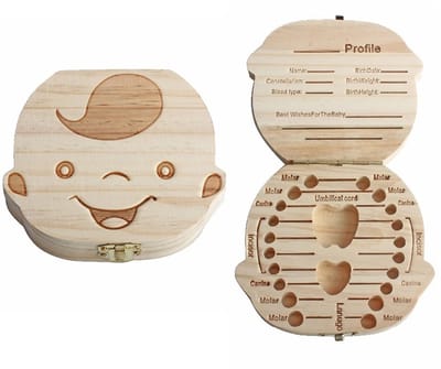 Tandendoosje - Melktanden bewaren - Melktandjes box - Tooth box - Hout - Haarlok doosje - Kraamcadeau - Jongen - Jonyx