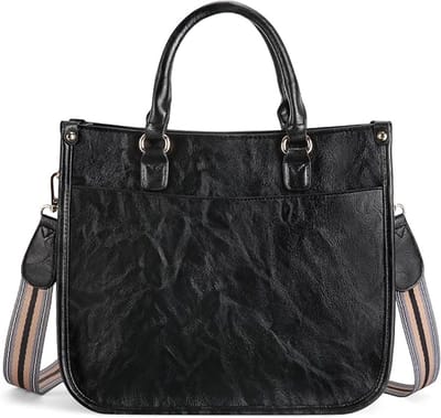 Schoudertas Dames – Vintage Handtas - Vintage Handtas met Meerdere Vakken –27*30*10cm - Met Meerdere Vakken, Past A4 Documenten & 12-inch Laptop - Inclusief een binnenvak met ritssluiting - Hoogwaardig PU-materiaal