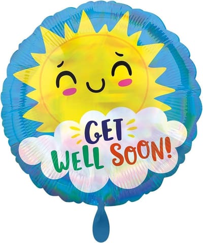 Amscan Ballon Iridescent Get Well Happy Sun 43 Cm Folie