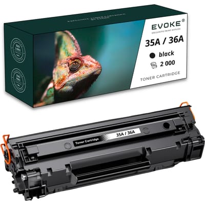 Evoke Compatibele Toner voor Hp 35A / 36A Cb435A Cb436A Zwart 2000 Pagina's Laserjet P1005 P1006 P1007 P1008