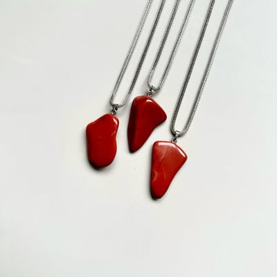 Gemstone ketting Jaspis rood