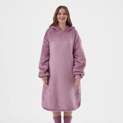 FEM - hoodie 70x110 cm - dames - hoodie deken - Dusky Orchid - paars