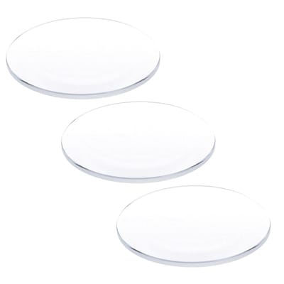Dailygoods - QUARKZMAN 3 stuks vervangend glas voor horloge 36 mm diameter 1,5 mm dikte enkele ronde koepel transparante kristallen lens voor reparaties van horlogemakers