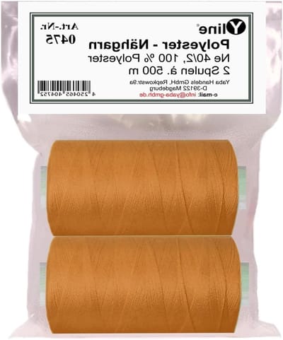 Naaigaren Polyester - Syngaren Spoelen - Kleding Maken - Scheurvast Krimpvrij - 1000 Meter - Roest Oranje