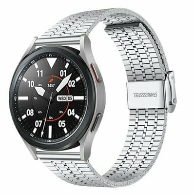 By Qubix - Stalen bandje - Zilver - geschikt voor Huawei Watch GT 6 / GT 7 / GT 6 pro / GT 7 pro - 46mm