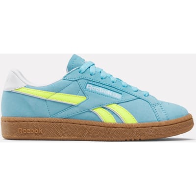 Reebok CLUB C GROUNDS UK Blauw - SOLAR ACID YELLOW - GUM Dames Sneakers - Blauw