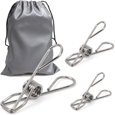 40 stuks extra grote wasknijpers heavy duty 304 roestvrijstaal met waterdichte tas 3 maten 5,6 cm buiten ophangen