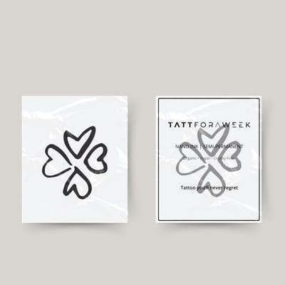 Tijdelijke tattoo vier hartjes | Neptattoo volwassenen | Tijdelijke tattoo voor volwassenen | Temporary tattoo | Plaktattoos voor volwassenen | Neptattoos | Probeer zorgeloos een tattoo | tattforaweek