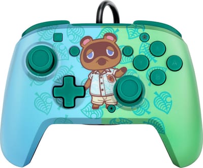 PDP Faceoff Deluxe+ Audio Bekabeld Controller - Animal Crossing Tom Nook - Wired Controller - Nintendo Switch
