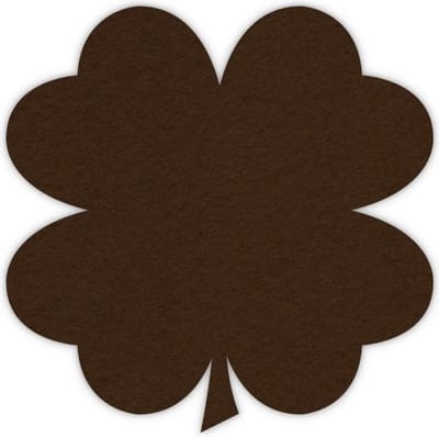 Klavertje vier vilt onderzetters - Donkerbruin - 6 stuks - 9,5 x 9,5 cm - Tafeldecoratie - Glas onderzetter - Cadeau - Woondecoratie - Woonkamer - Tafelbescherming - Onderzetters Voor Glazen - Keukenbenodigdheden - Woonaccessoires - Tafelaccessoires