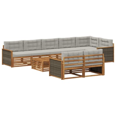 vidaXL - Buiten - bank - set - 9 - st