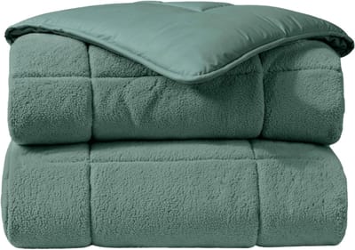 Zelesta Teddybed Groen 140x200 - Teddy Dekbedovertrek - 30 dagen proefslapen - Fluffy Dekbedovertrek - Wasbaar dekbed - Dekbed zonder overtrek