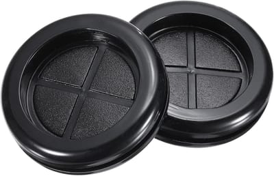 SnelShoppen - Dubbelzijdige ronde rubberen kabeldoorvoer 40 mm, binnendiameter 35 mm, kabelbescherming, set van 4 stuks, duurzaam en hittebestendig
