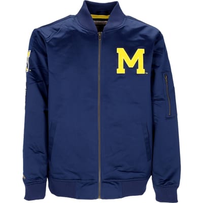 Herenbomberjack NCAA lichtgewicht satijnen bommenwerper Micwol originele teamkleuren