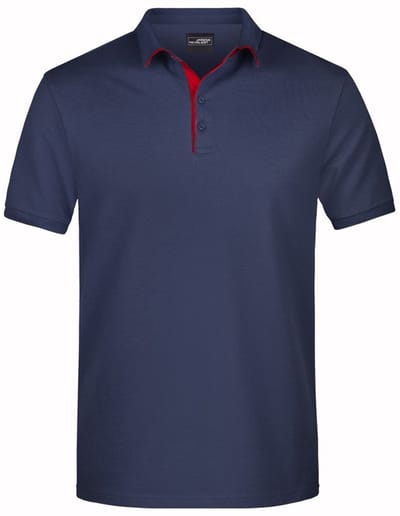 Polo shirt Golf Pro premium navy/rood voor heren - Navy blauwe herenkleding - Werkkleding/zakelijke kleding polo t-shirt S