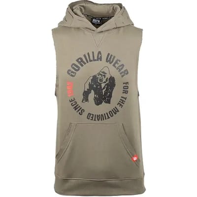 Gorilla Wear Marshall Mouwloze Hoodie - Legergroen