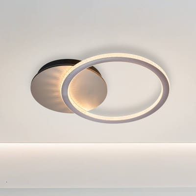 Searchlight LED plafondlamp Specs, crèmekleurig, lengte 45 cm, ijzer/acryl